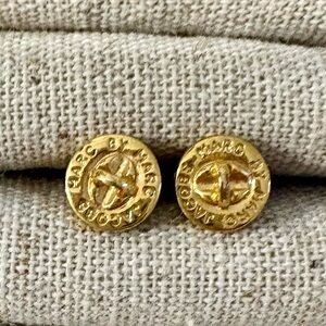 Marc by Marc Jacobs Gold Logo Earrings